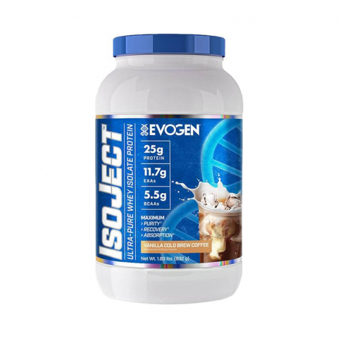 Nutritie sportiva - Izolat proteic, Evogen, IsoJect, 840 de grame, pudra proteica
