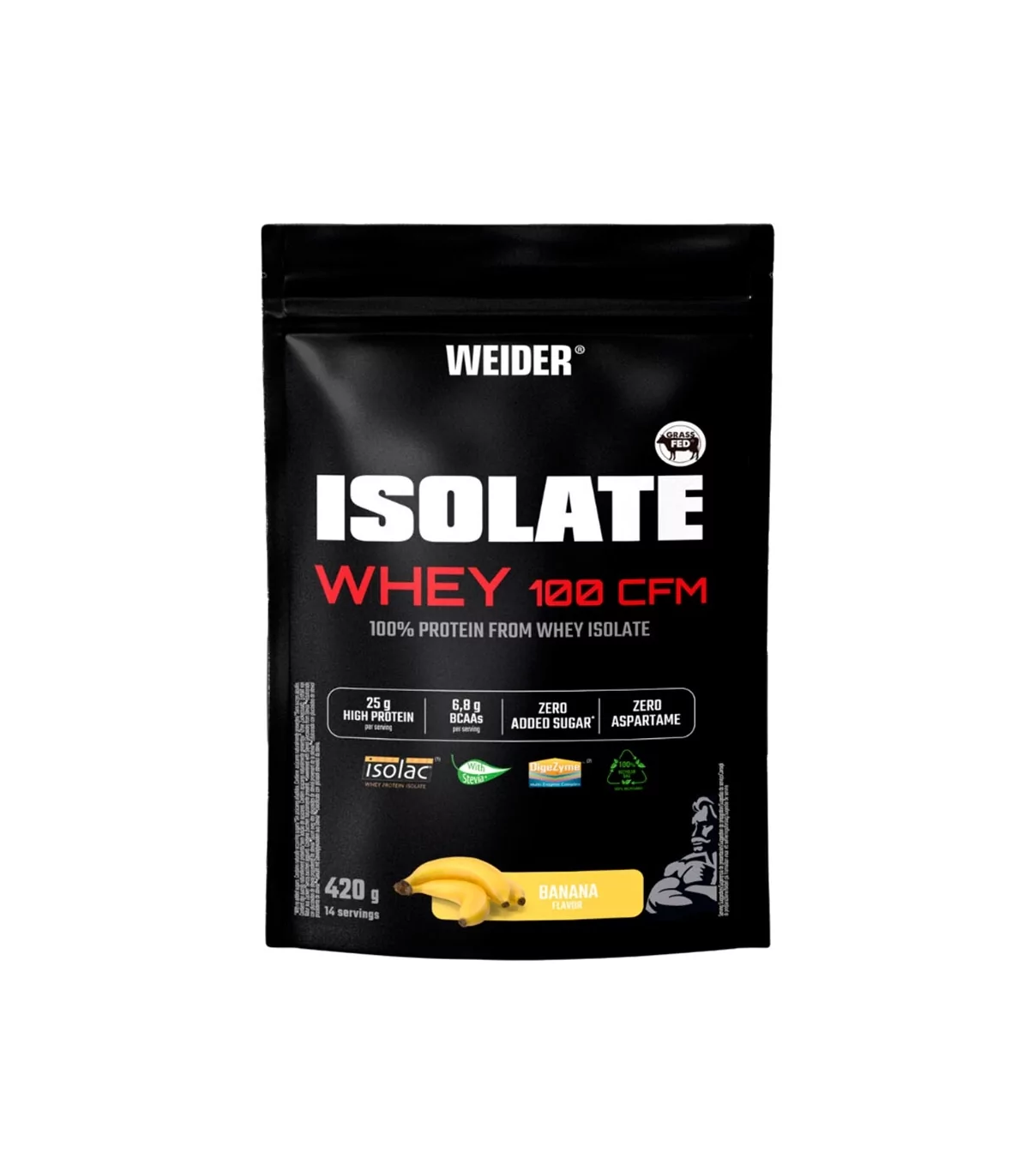 Microfiltrat - Izolat proteic, Weider, Isolate Whey 100 CFM, 420 de grame, pudra proteica