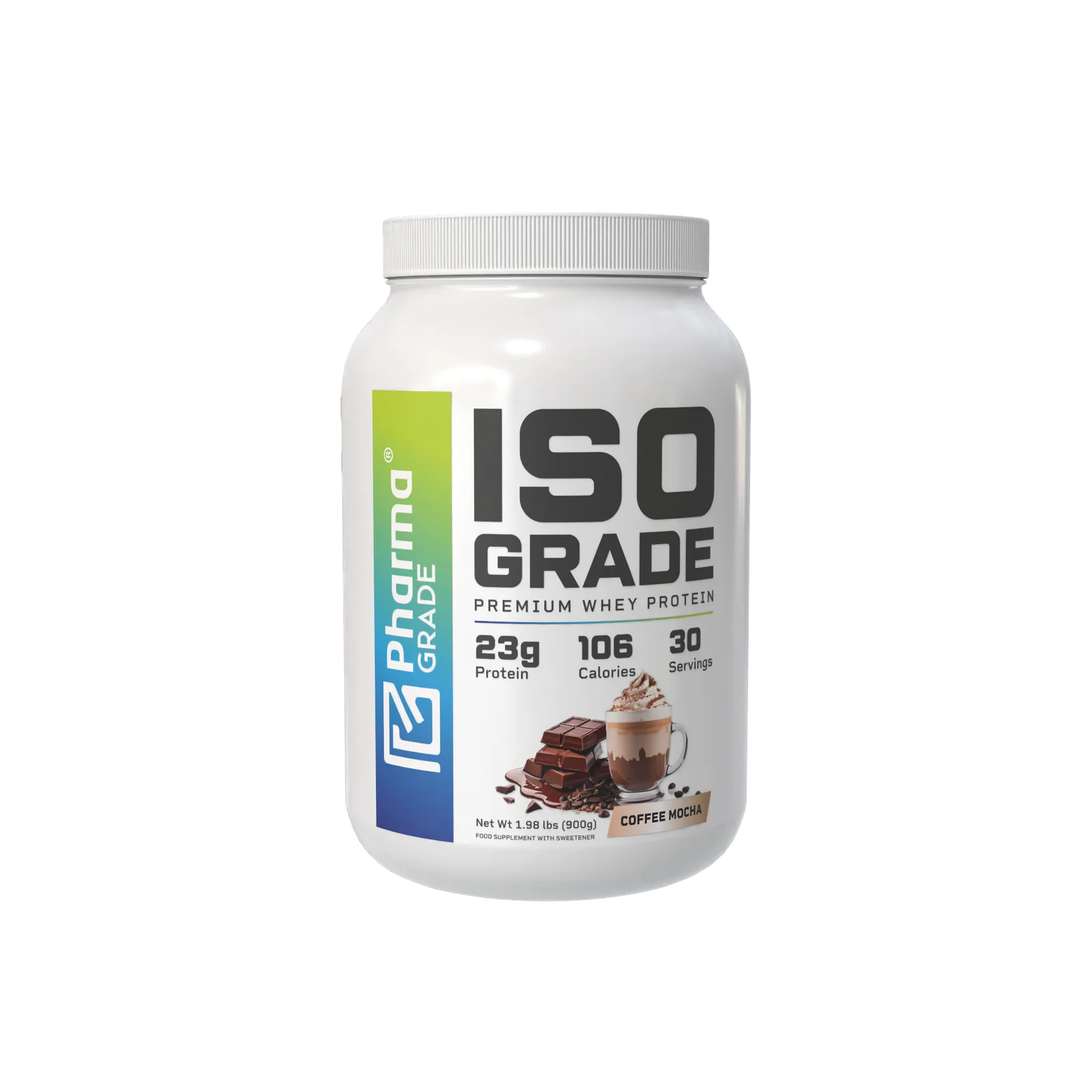 Proteina - Izolat proteic, Pharma Grade, ISO Grade Premium Whey Protein, 900 de grame, pudra proteica