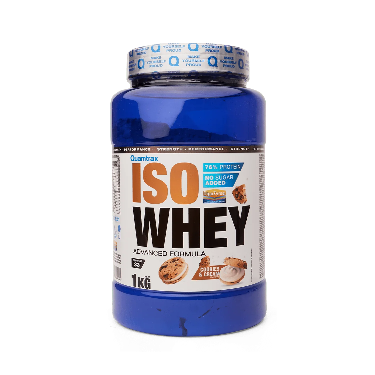 Proteina - Izolat proteic, Quamtrax, Isopro, 1kg, pudra proteica