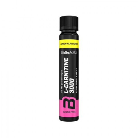 Slabire si definire - Carnitina, Biotech USA, L-carnitine 3000mg, shot de 25ml