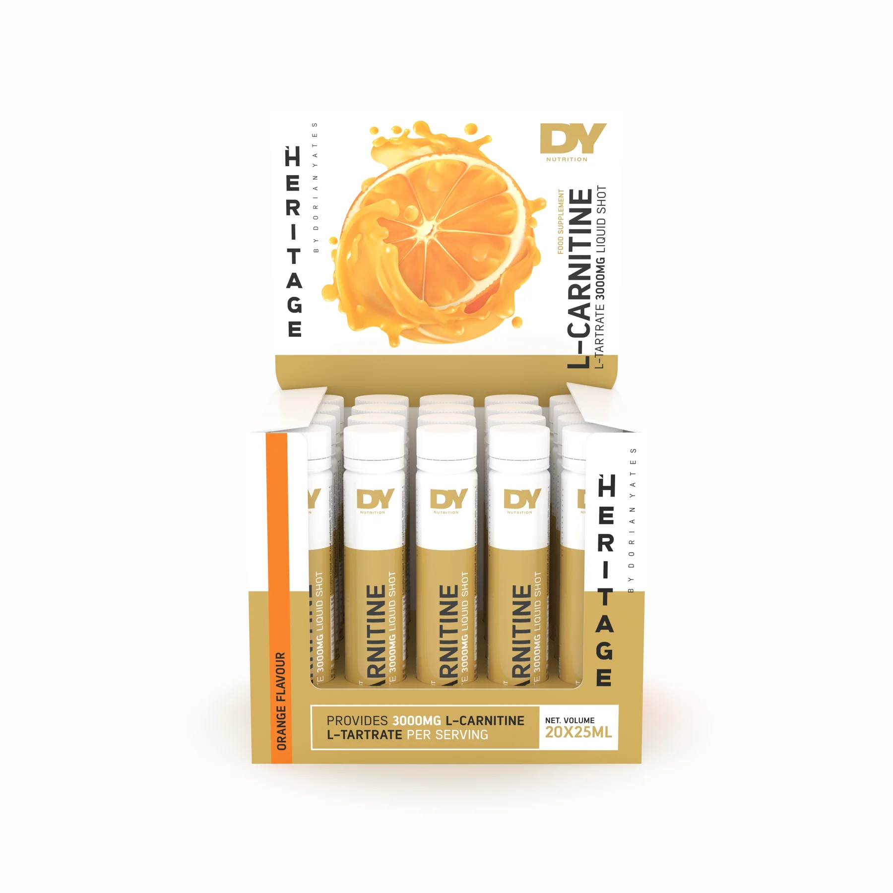 Carnitina, DY Nutrition, L-Carnitine L-Tartrat, 20 de fiole de 25ml [5]