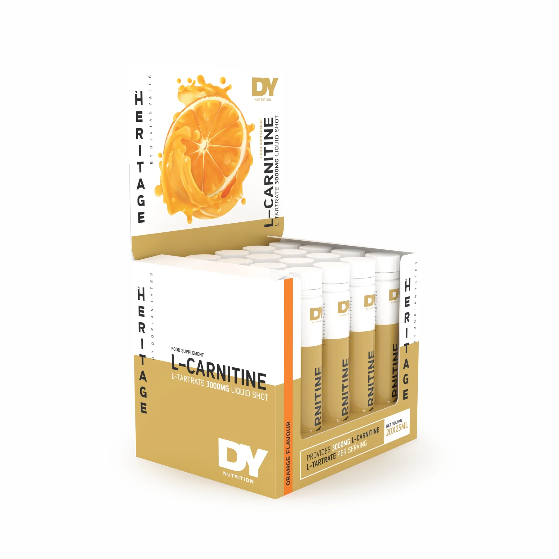 Carnitina, DY Nutrition, L-Carnitine L-Tartrat, 20 de fiole de 25ml [4]