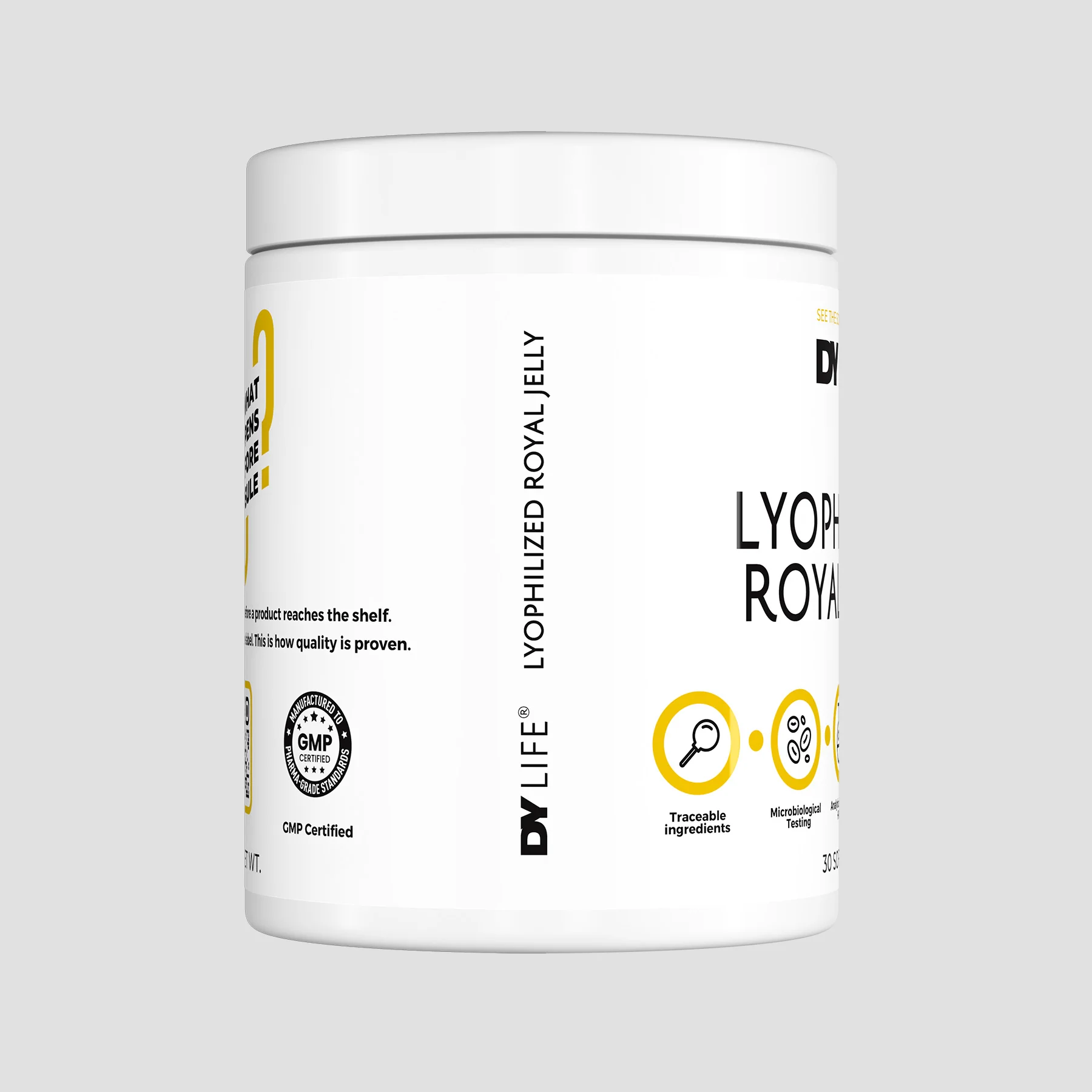 Laptisor de matca liofilizat, DY Life, Lyophilized Royal Jelly, 30 de capsule moi [3]