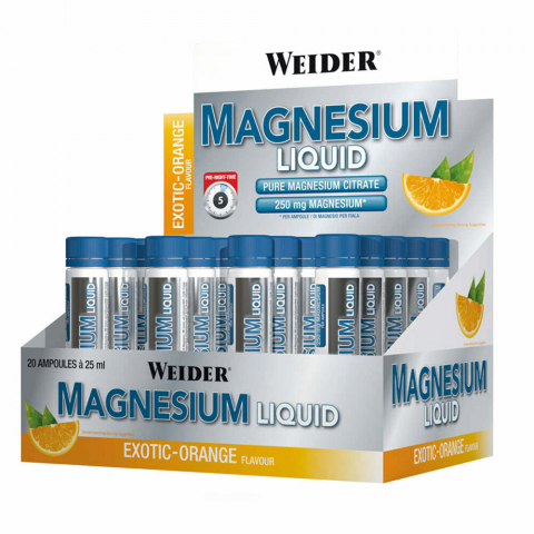 Sanatate generala - Magneziu lichid, Weider, Magnesium Liquid, 20 de fiole