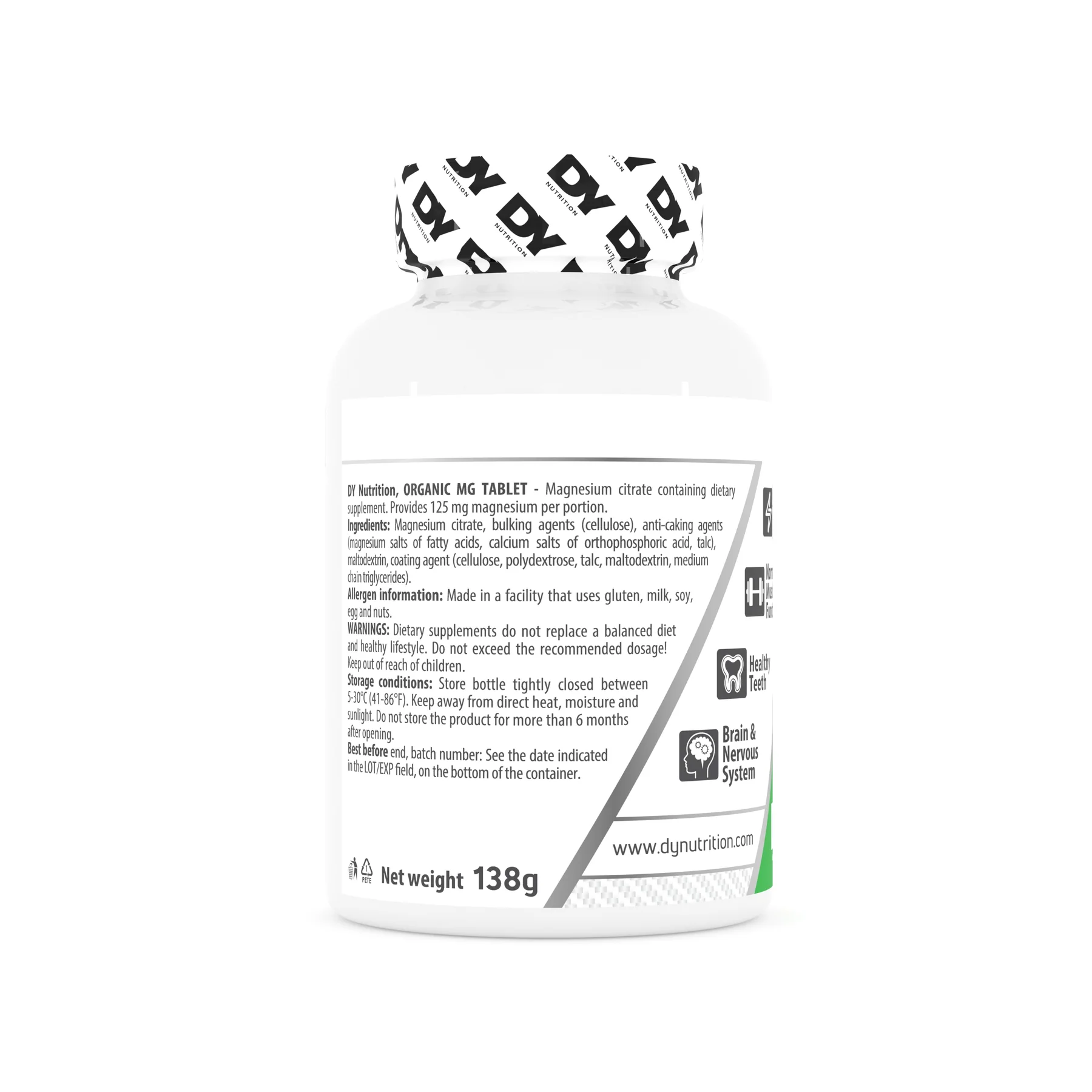 Magneziu, DY Nutrition, Magnesium Organic, 90 de tablete [3]