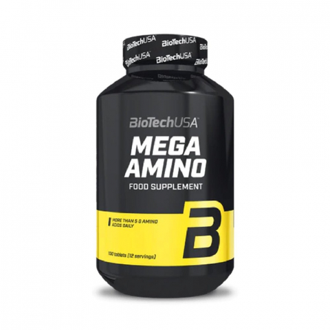 BCAA - Aminoacizi, Biotech USA, Mega Amino, 100 de tablete