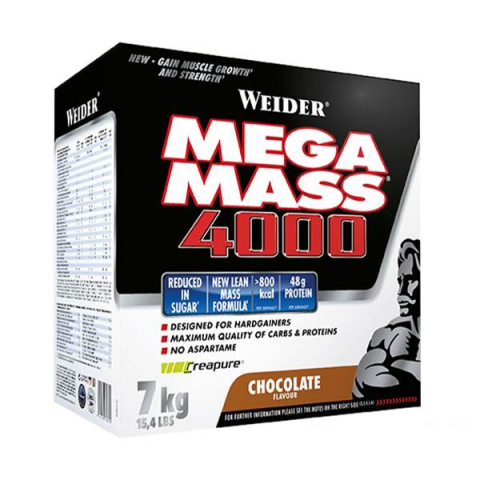Gainer - Gainer, Weider, Mega Mass 4000, sac de 7 kg cu pudra proteica