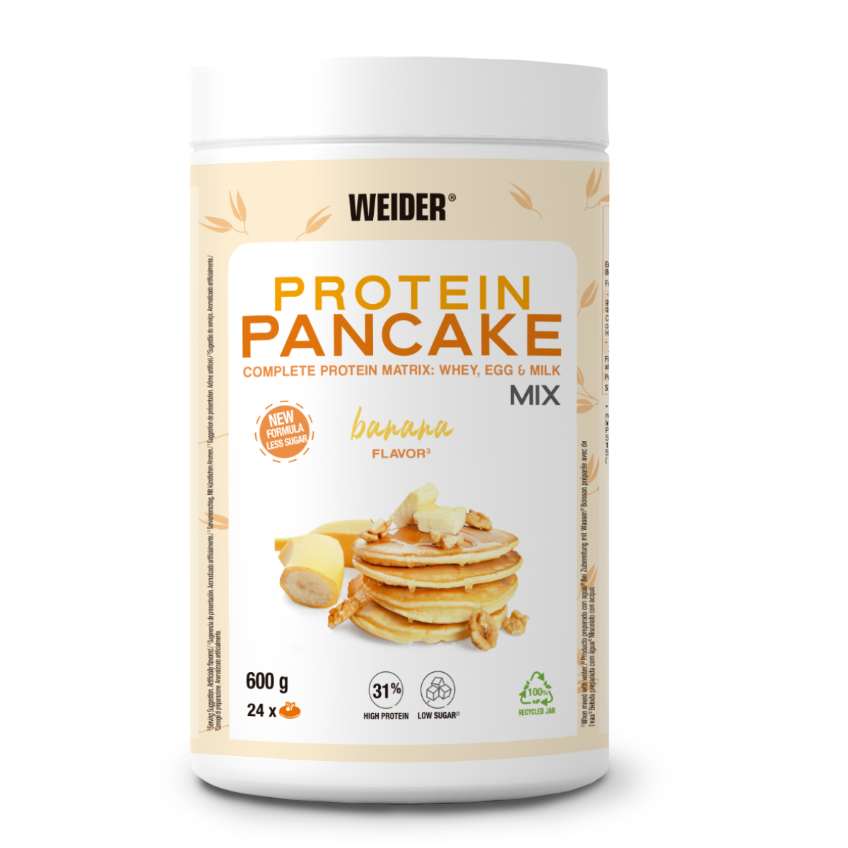 Mic dejun sanatos - Mix proteic pentru clatite, Weider, Protein Pancake Mix, 600 de grame, pudra