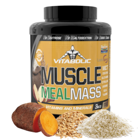Gainer - Inlocuitor de masa, Vitabolic, Muscle Meal Mass, 3kg, pudra proteica