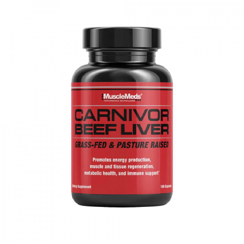 Omega 3 - Complex de vitamine si aminoacizi din ficat de vita, MuscleMeds, Carnivor Beef Liver, 180 de capsule