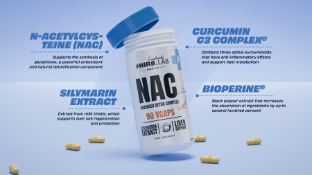 N-acetyl-cysteine, Hiro.Lab, NAC Advanced Detox Complex, 90 de capsule [1]