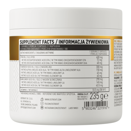 Omega 3-6-9, Ostrovit, 180 de capsule [1]