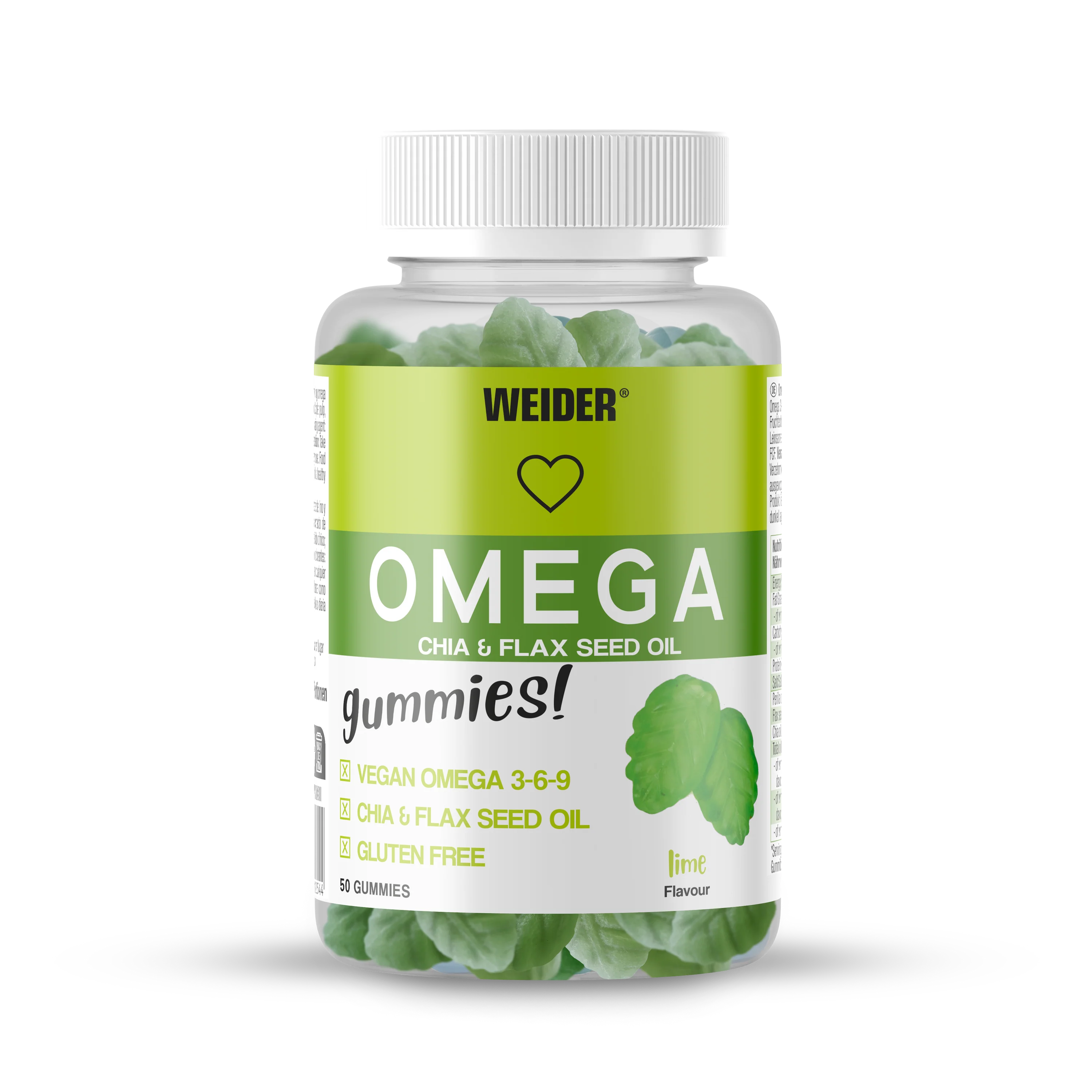 Omega 3 & Acizi grasi - Omega 3-6-9, Weider, Omega Chia&Flax seed oil gummies, 50 de jeleuri