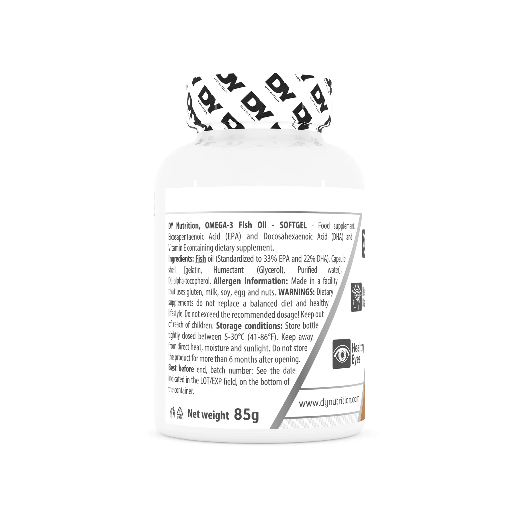 Ulei din peste, DY Nutrition, Omega-3 Fish Oil, 60 de capsule moi [3]