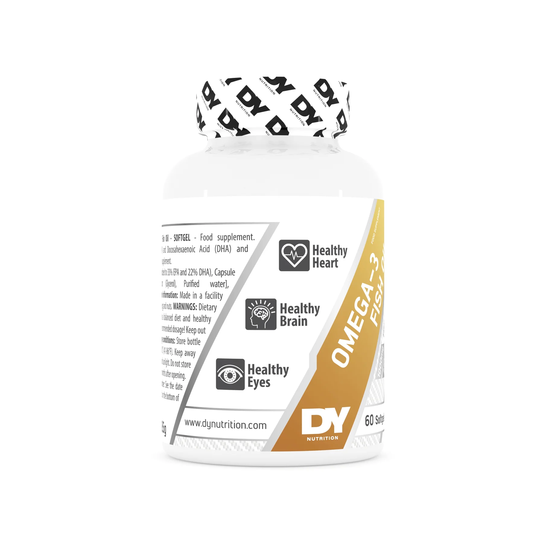 Ulei din peste, DY Nutrition, Omega-3 Fish Oil, 60 de capsule moi [4]