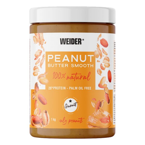 Gustari proteice - Unt de arahide, Weider, Peanut Butter Smooth, borcan de 1kg