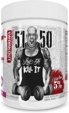 Pre-workout cu cofeina - Pre-workout, 5% Rich Piana, 51 50, 375 de grame, pudra