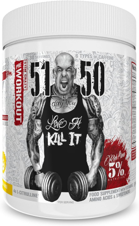 Cu cofeina - Pre-workout, 5% Rich Piana, 51 50, 375 de grame, pudra
