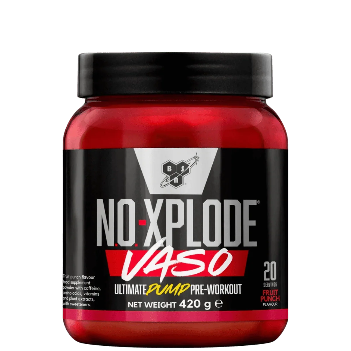 Pre-workout cu cofeina - Pre-workout, BSN, N.O. - Xplode Vaso, 420 de grame, pudra