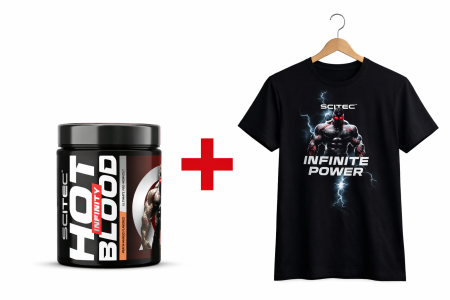 Promotii - Pre-workout cu cofeina, Scitec Nutrition, Hot Blood Infinity, 350 de grame, pudra