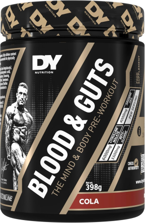 Cu cofeina - Pre-workout, DY Nutrition, Blood & Guts, 380 de grame, pudra