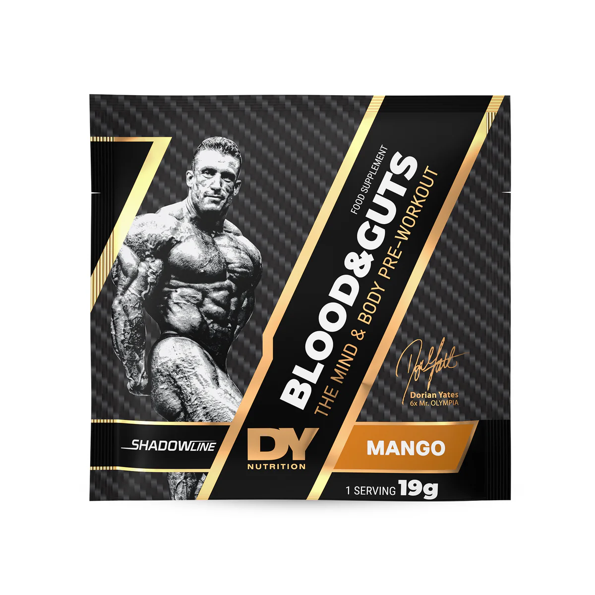Pre-workout - Pre-workout, DY Nutrition, Blood & Guts, O portie de 19 grame la plic