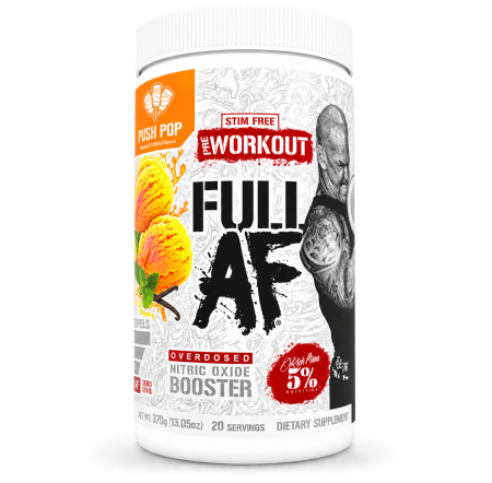 Pre-workout fara cofeina - Pre-workout fara cofeina, 5% Rich Piana, Full As F**k, Stim Free AF, 20 de portii, 370 de grame, pudra