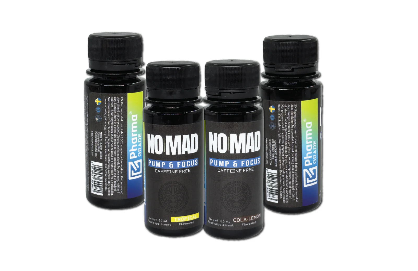 Pre-workout fara cofeina, Pharma Grade, Nomad Pump&Focus Caffeine Free, shot de 60ml [2]
