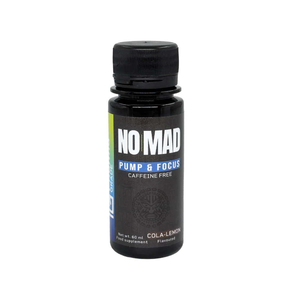 Pre-workout fara cofeina - Pre-workout fara cofeina, Pharma Grade, Nomad Pump&Focus Caffeine Free, shot de 60ml