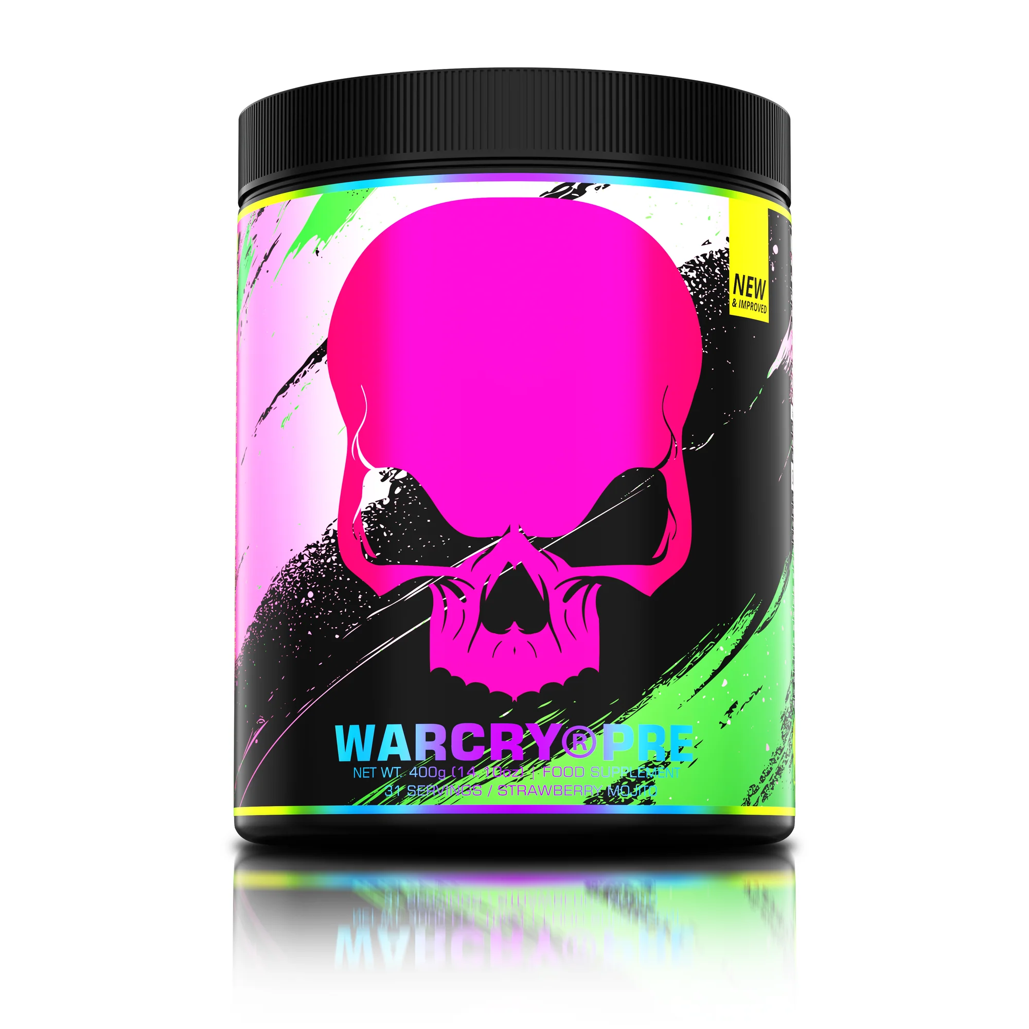 Pre-workout cu cofeina - Pre-workout, Genius Nutrition, Warcry Pre, 400 de grame, pudra