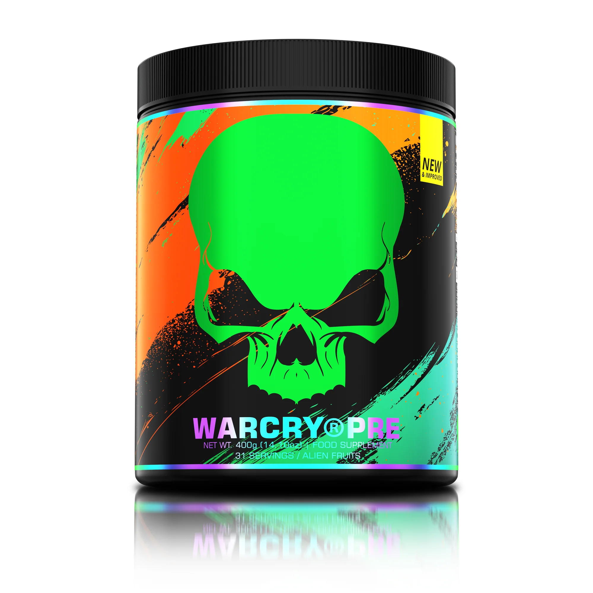 Pre-workout cu cofeina - Pre-workout, Genius Nutrition, Warcry Pre, 400 de grame, pudra