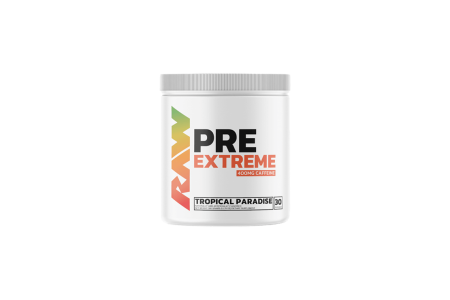 Promotii - Pre-workout, Raw Nutrition, PRE Extreme 400mg caffeine, 360 de grame, pudra