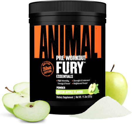 Pre-workout si performanta - Pre-workout, Universal, Animal Fury, 322 de grame, pudra