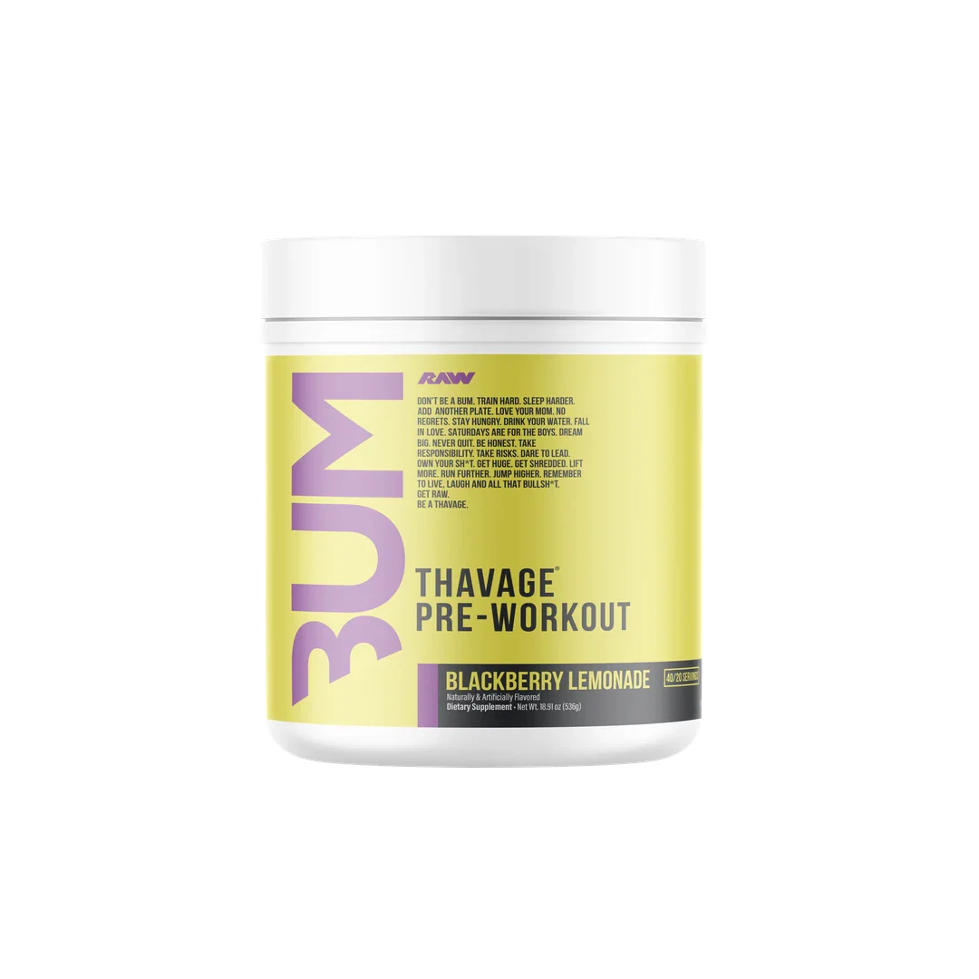 Pre-workout cu cofeina - Preworkout cu cofeina, RAW Nutrition, CBUM Thavage, 520 de grame, pudra