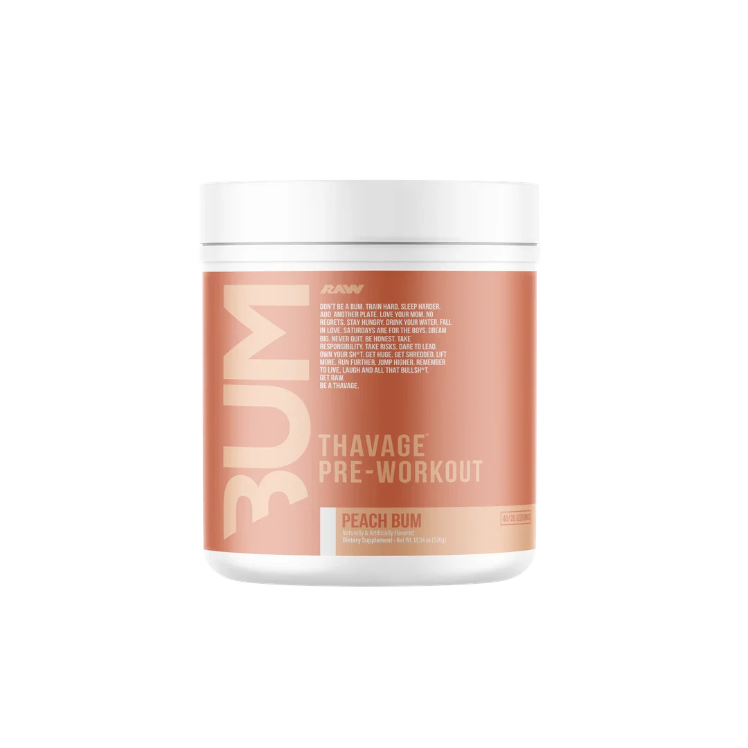 Pre-workout cu cofeina - Preworkout cu cofeina, RAW Nutrition, CBUM Thavage, 520 de grame, pudra