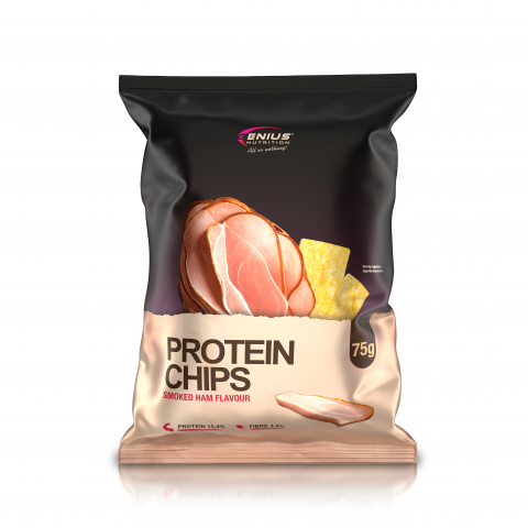 Gustari si bauturi proteice - Chipsuri, Genius Nutrition, Protein chips, punga de 75 de grame