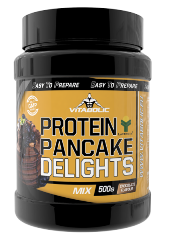 Gustari si bauturi proteice - Pudra proteica pentru clatite, Vitabolic, Protein Pancake Delights, 500 de grame, pudra