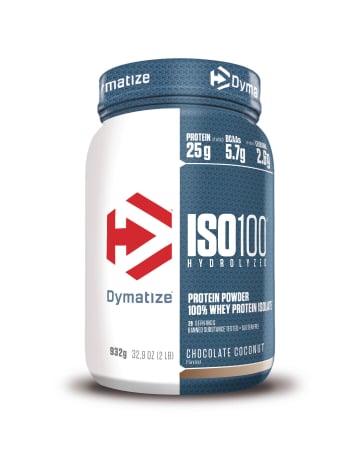 Nutritie sportiva - Proteina hidrolizata, Dymatize, Iso 100 Hydrolized, 908 grame, pudra proteica