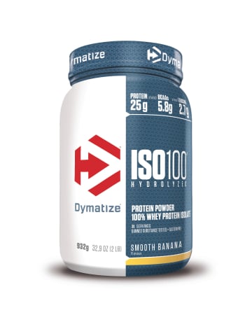 Nutritie sportiva - Proteina hidrolizata, Dymatize, Iso 100 Hydrolized, 908 grame, pudra proteica