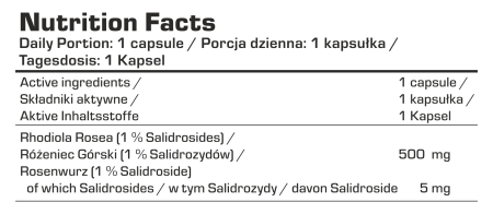 Rhodiola Rosea, 7 Nutrition, 500mg, 60 de capsule [1]