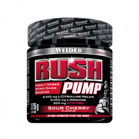 Pre-workout - Pre-workout fara cofeina, Weider, Rush Pump, 375 de grame, pudra