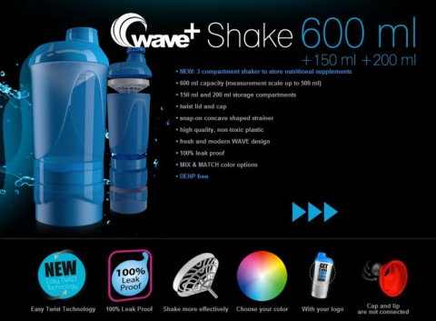 Shaker, Vitabolic, Wave PLUS cu 3 compartimente [2]