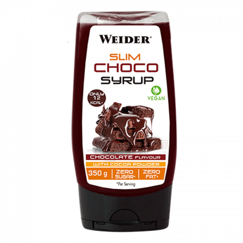Slabire si definire - Sirop fara grasimi si fara zahar, Weider, Slim Chocolate Syrup, 350 de grame