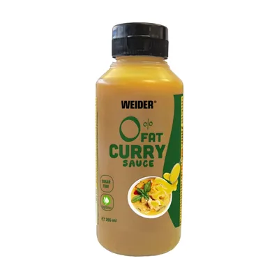 Sosuri si siropuri - Sos fara grasimi, Weider, Curry sauce, sticla de 265ml