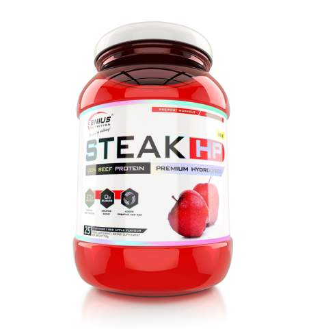 Proteina din vita - Proteina din vita, Genius Nutrition, Steak-HP, 750 de grame, pudra proteica