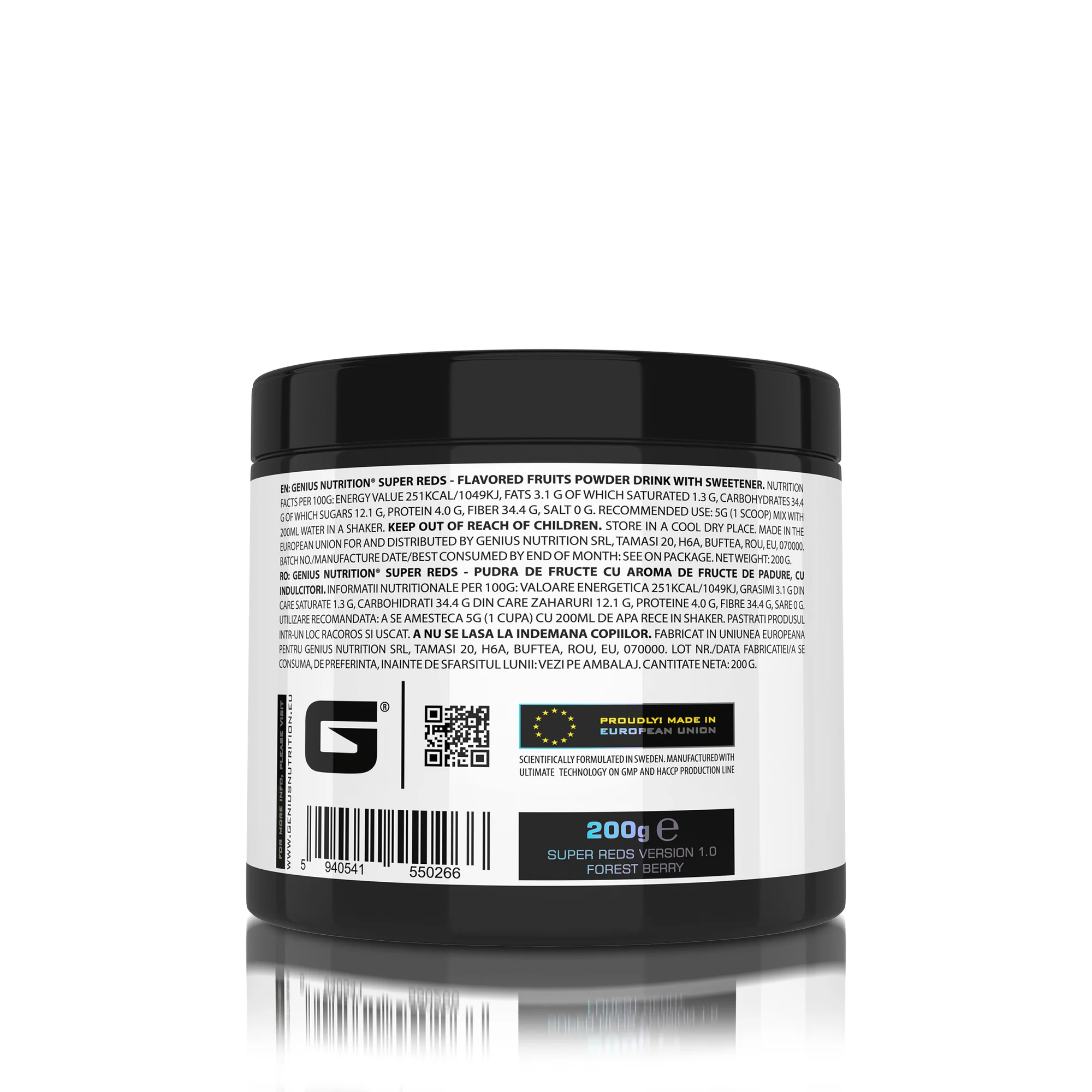 Super aliment, Genius Nutrition, Super Reds, 200 de grame, pudra [2]