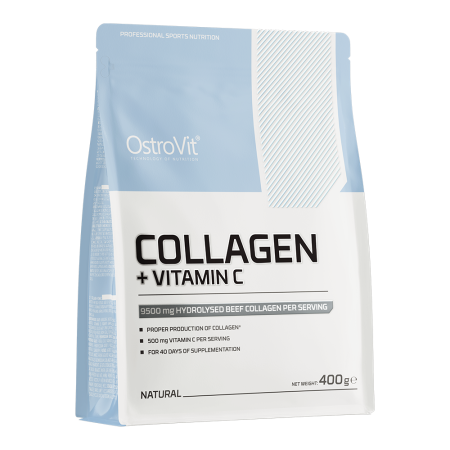 Sanatate articulara - Supliment pentru articulatii cu colagen, Ostrovit, Collagen + Vitamina C, 400 de grame, pudra