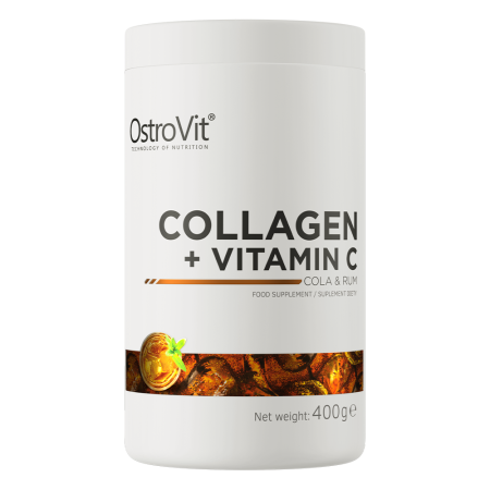 Vitamine si minerale - Supliment pentru articulatii cu colagen, Ostrovit, Collagen + Vitamina C, 400 de grame, pudra