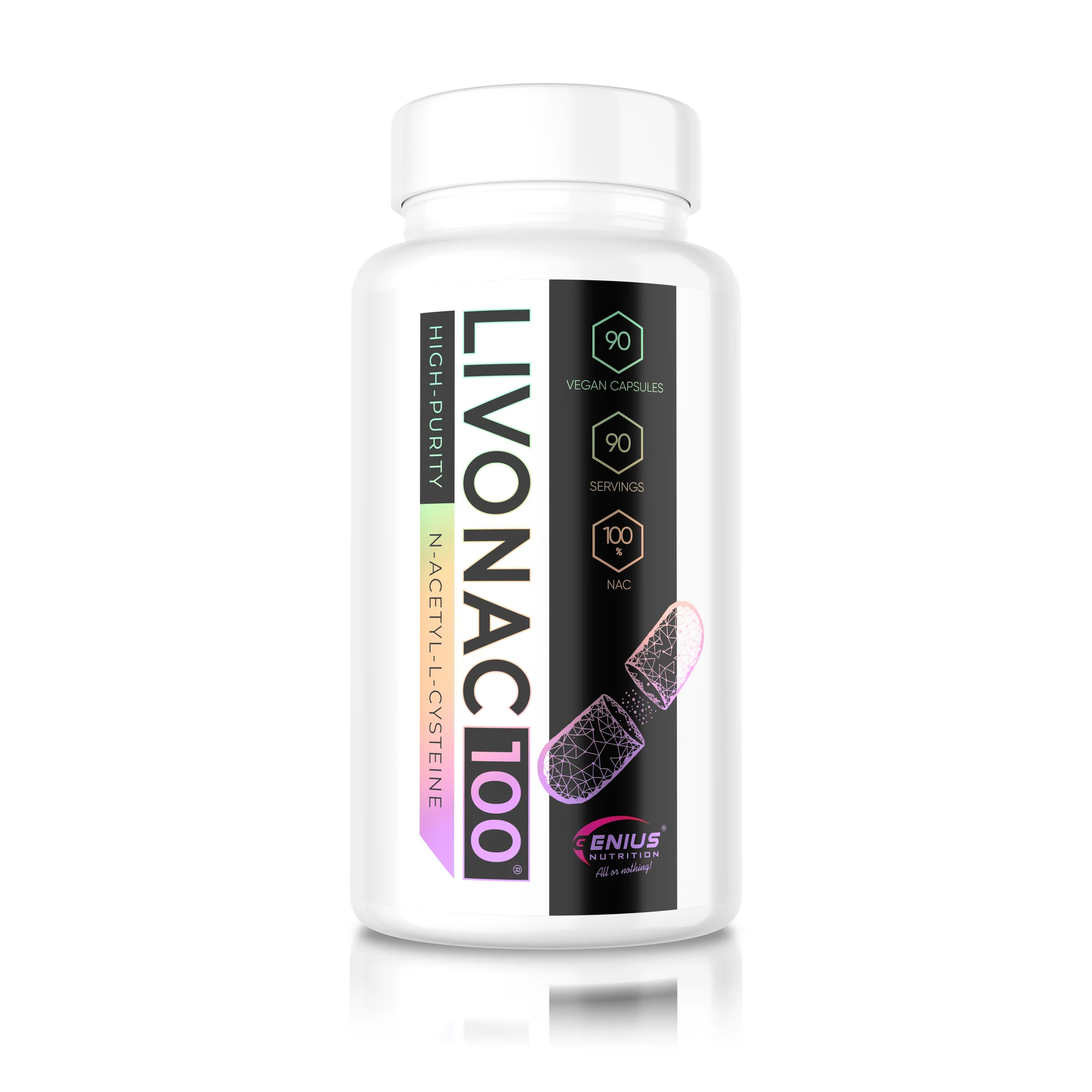 Sanatate & Wellness - Suport hepatic si antioxidant, Genius Nutrition, LIVONAC 100, 90 de portii, 90 de capsule